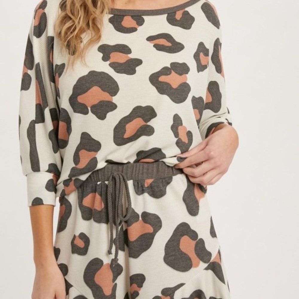 Leopard Print Lounge Set